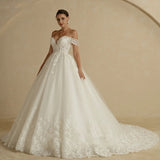 Bride A Word Shoulder Main Wedding Dress 2026 New Slimming Wedding Evening Dress Wedding Photography Travel Photography Yarn HZ0517