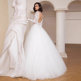 Original Wedding Dress Long Sleeve Temperament Sexy Big Show Back Wedding Dress 2026 New Wedding Dress Spring HZ0517