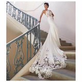 2026 New High-End French Sexy Thin White Dress Travel Photo Wedding Dress Sling Slings Fish Tail Ass HZ0517