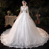 Mori Temperament Main Wedding Dress 2026 New Small Bride Big Tail Super Fairy Starry Sky Dream HZ0517