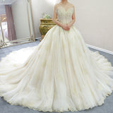 Wedding Dress 2026 New Temperament Bridal Slings Big Taileds Super Fairy Dream Simple Small Man Showing Thin HZ0517