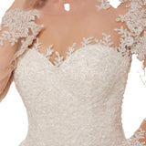 2026 New Bridal Wedding Dress Lace Brae Luxury Tulle Tulle Long Sleeve Main Wedding Dress HZ0517