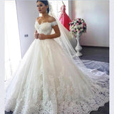 Wedding Dress 2026 New Spring Dress Large-Size Shoulder Horny Dress Tug-Tail Wedding Dress HZ0517