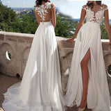 2026 New Wedding Dress Wish Sexy Lace Open Fork Sexy Evening Dress HZ0517