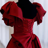 Wedding Toasting Winter Cover Arm New Wine Red Vertiny Bride Wedding Thanks Banquet Dress Is Thin HZ0517