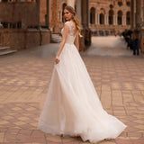 French Retro Lace Light Wedding Dress Bride High-End Smear Bosomy Go Out Yarn To Shoot The Exterior Tail Dress Dress HZ0517