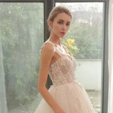 Light Wedding Dress White Simple Sen Tie Slings Daily Can Wear Wedding Yarn Long Tail Thin Summer HZ0517