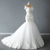 Light Main Wedding Dress Woman 2026 New Word Shoulder Bride Goes Out Super Xiansen Simple Tail HZ0517