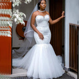 Mermaid Wedding Dress Skinny Net Ornament Long Skirt Fishtail Dress Bridal Dress Dress HZ0517
