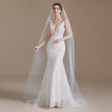 New Mermaid Bridal Wedding Dress Sling Dress White V-Neck Tug Tailed Back Wedding Dress HZ0517