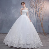 French Light Wedding Dress 2025 New Bridal Sen Dream Starry Sky Princess Temperament Spring Simple Word Shoulder HZ0517