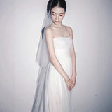 French High-End Feel Breast Light Wedding Dress Korean Version Of The Bride Go Out To Yarn Welcome Dress 2025 New Wedding Dress HZ0517