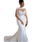 2026 New African New French Sexy Body Repair Kite Thin Bride Fishtail Tail Wedding Dress Spring HZ0517