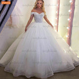 2026 White Beaded Wedding Dress With Tulle Dress Bridal Dress Ivory Dress Main Yarn Spring HZ0517