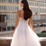 New Brated Wedding Dress Dress Street Pat Yarn Bride Wedding Evening Dress Woman HZ0517