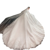 French Light Wedding Dress 2026 New Bridal Long-Sleeved Small Man White Simple Court Style Shooting Temperament Yarn HZ0517