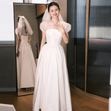 French Light Wedding Bridal Maid Mori Went Out Yarn With A Yarn Of The Yarn-Snative Engagement Beautiful Princess Style Sweet Dress Dress Dress HZ0517