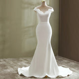 Wedding Dress 2026 New Bridal Fishtail Thin Fashion Simple Large-Size Nest Trip Light Wedding Dress Spring HZ0517