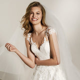 Simple Lace V Lord Wedding Dress 2026 New Thin A Swollen Bridal Wedding Dress Fairy Sen HZ0517