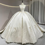 White Chest-Spewing-Faced Main Wedding Dress Bride 2026 Spring New Light Luxury Niche Tailings Go Out Yarn HZ0517