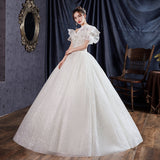 Light Main Wedding Dress 2025 New Bridal Champagne Super Fairy Dreamy Temperament Simple Shoulder G31 HZ0517