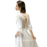 White Light Wedding Dress 2026 New Garden Teen Temperament In Line With The Simple French Set Of Dress HZ0517