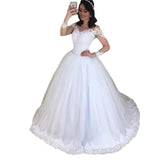 Spring 2026 New V-Neck Fashion Lace Ponpon Wedding Dress HZ0517