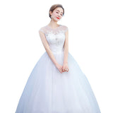 2026 New Large-Size Wedding Dress Collar Shoulder Lace Wedding Dress HZ0517