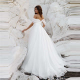 2026 New Wedding Dress Bride Word Shoulder Thin Sen Family Princess Fluffy Skirt French Style Yarn High-End Temperament Fairy HZ0517