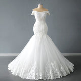 Light Main Wedding Dress Woman 2026 New Word Shoulder Bride Goes Out Super Xiansen Simple Tail HZ0517