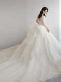 French At-Fugitive Princess Wedding Dress 2026 New Bride's Main Yarn Small Shen High-Quality Luxury Tail HZ0517