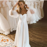 Wish New Evening Dress Pearl Bubble Sleeve Wedding Dress Sexy Breast-Wearing HZ0517