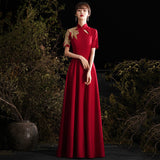 Bride Toast Suit 2026 New Red Plus-Size Choir Performance Cheongsam Wedding Dress Engagement Dress Woman HZ0517