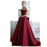 French Wine Red Main Wedding Dress 2026 New Bridal Retro Court Fading Brao Tug-Tailed Evening Dress HZ0517