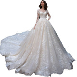 2026 Short-Term Collar White Middle-Waist Elegant Word For Medium And Long Cotton Wedding Dress Supply HZ0517