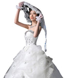Bridal Head Yarn Korean Lace Lace Long Yarn 1.5 Meters Head Yarn Wedding Tail White Head Yarn Wedding Accessories HZ0517