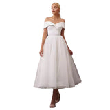 Light Wedding Dress 2026 New Long-Term Shoulder Party White License Evening Dress HZ0517