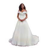 African New Wedding Dress White Shoulder Bridal Pats Light Wedding Ball Evening Dress HZ0517