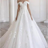 One-Word Shoulder Wedding Dress 2025 New Senseries Bridal Yarn Court Style Tail Light And Simple Small Man HZ0517