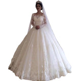 Wedding Dress In The Spring Of 2026 New Repair Thin Veskin Shaved Yarn Large-Size Long-Sleeved Lace Wedding Dress HZ0517