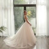Light Wedding Dress White Simple Sen Tie Slings Daily Can Wear Wedding Yarn Long Tail Thin Summer HZ0517