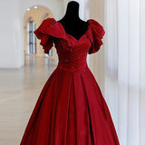 Wedding Toasting Winter Cover Arm New Wine Red Vertiny Bride Wedding Thanks Banquet Dress Is Thin HZ0517