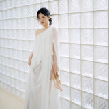 Morning Dress Female Bride Wedding Light Wedding Dress White Simple Engagement Certificate Go Out Niche Design Feeling Shoulder Evening Dress HZ0517