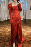 Korean-Style Densified Light Wedding Dress 2026 New Bridal French Simple Long-Sleeved Yarn Welcome Dress HZ0517