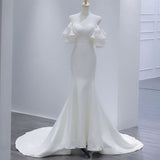 Fishtail Light Wedding Dress Linden Noodles New Temperament Elegant Bride Welcome Out Of The Yarn Super Fairy Dream Thin Dress HZ0517