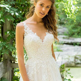 Shoulder Deep V Wedding Dress 2026 New Bridal Large Size Slim Long Tail Lace Beach Yarn HZ0517