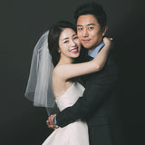 Simplicity Of The New Simple Breast Repair Korean Version Of The Solid Color Bride Wedding In The Long Travel Auction License Dress HZ0517