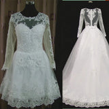 2026 Spring New Korean Version Of Long-Sleeved Lace Dream Fairy Gas Large Long Tail Wedding Dress HZ0517