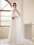 New French Thigh-Waisted Korean Version Of The Bridal Super Fairy Outdoor Lawn Wedding Dress Yarn HZ0517