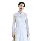 French Light Wedding Dress 2025 New Bride Super Fairy French Hepburn Wedding Dress Simple Mori Line Long-Sleeved Wedding Dress HZ0517